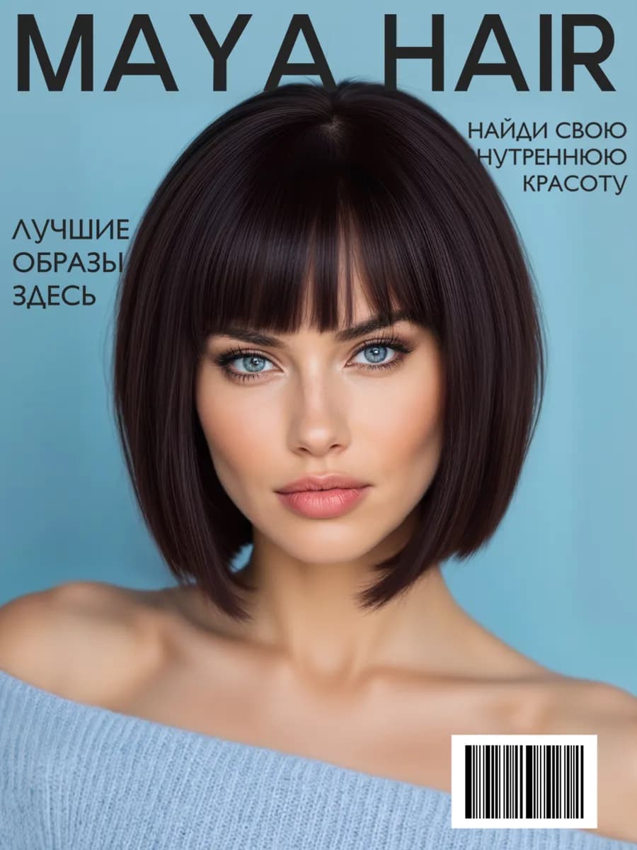 Парик женский каре с челкой